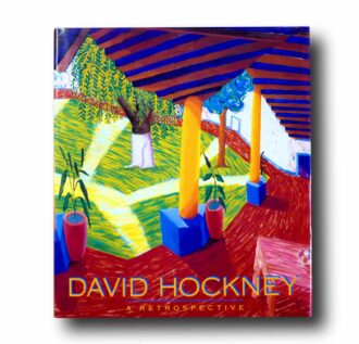 Photo showing the book David Hockney A Retrospective
