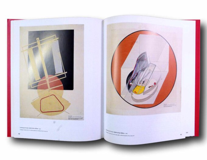 Photo showing a sample spread of the book László Moholy-Nagy Retrospective