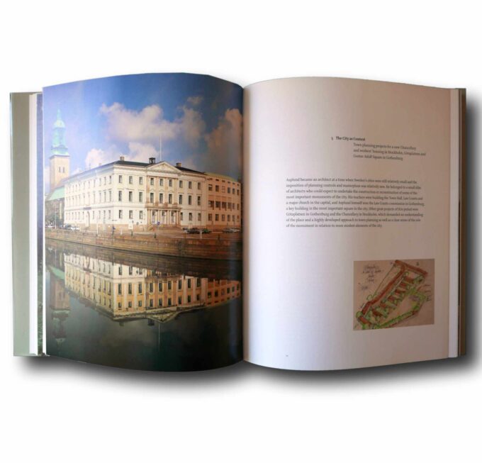 Photo showing a sample spread of the book Gunnar Asplund