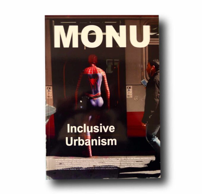 MONU-38-Inclusive-Urbanism-kansi Photo showing the book MONU #38 Inclusive Urbanism