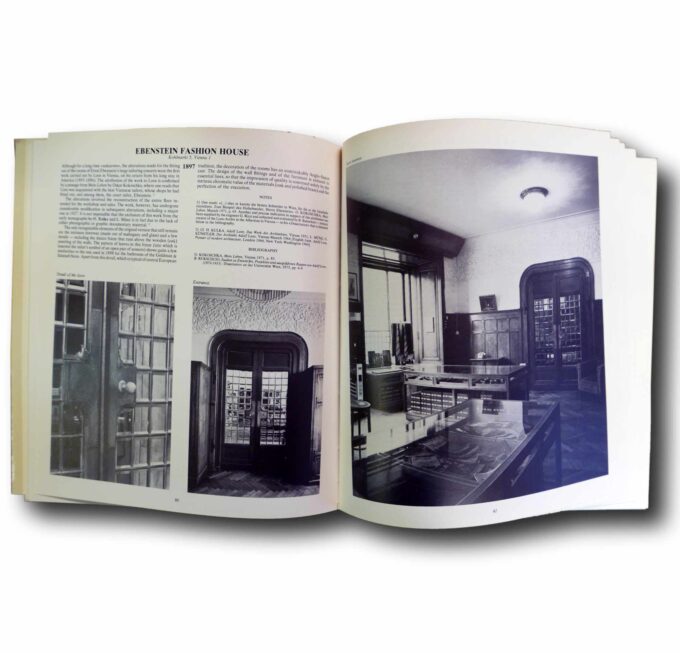 Photo showing a sample spread of the book Adolf Loos