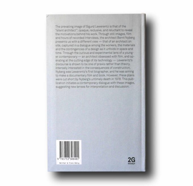 Photo showing a sample spread of the book Sigurd Lewerentz and Bernt Nyberg In Dialogue