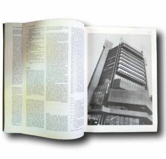 Photo showing a sample spread of the book Contemporary Architects