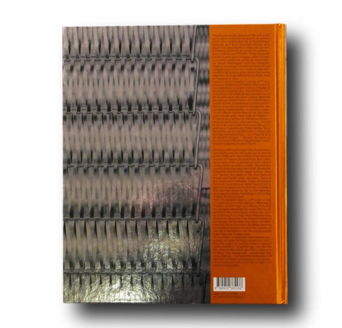 Photo showing a sample spread of the book Dominique Perrault Architecture