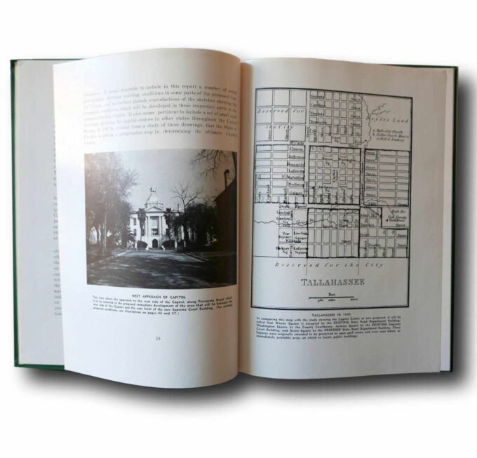 Photo showing a sample spread of the book Florida Capitol Center