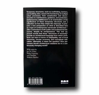Photo showing a sample spread of the book Temporary Tecture: Structures of Necessity