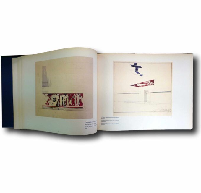 Photo showing a sample spread of the book Viiva – Linjen – The Line